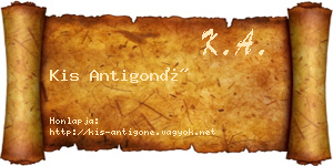 Kis Antigoné névjegykártya